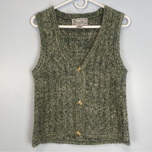 VTG Reference Point Silk Mohair Blend Sweater Vest Sz Small S Topper Cottage